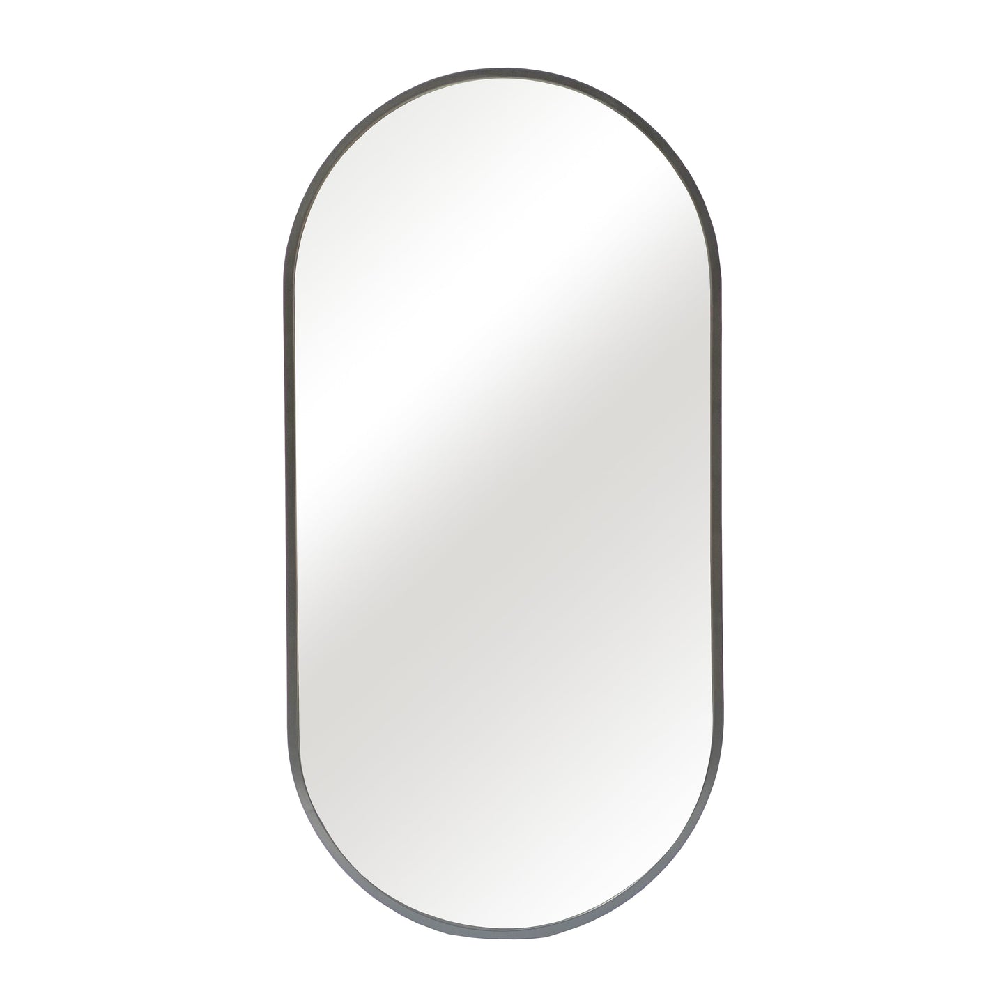 Metal, 20x40 Capsule Mirror, Black