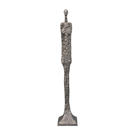 Metal, 59" Tribal Floor Sculpture, Bronze