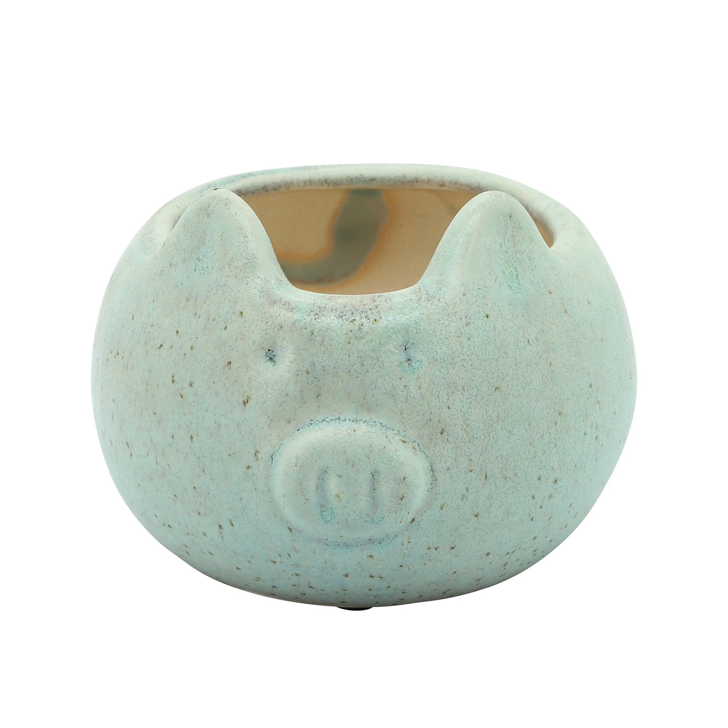 Pig Planter, 7" Green