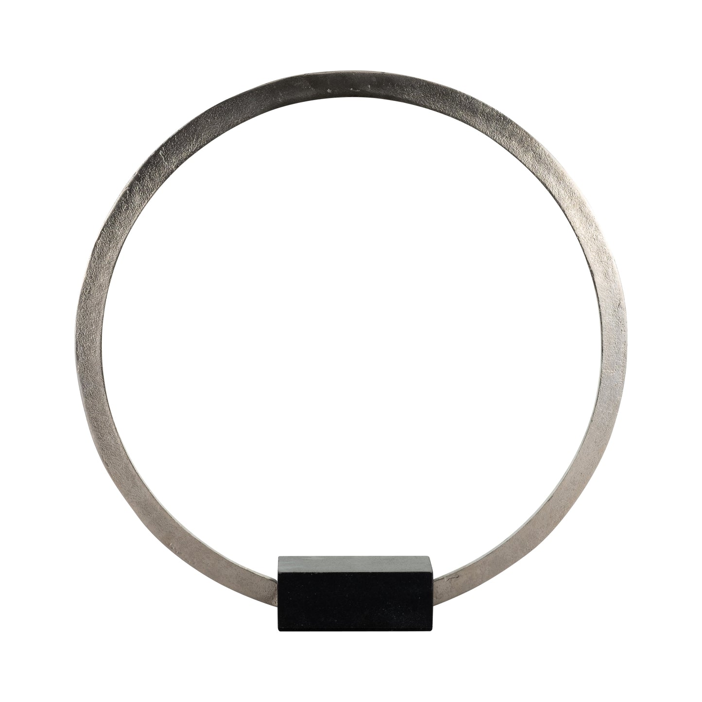 Metal,19",standing Ring W/base ,nickel/black
