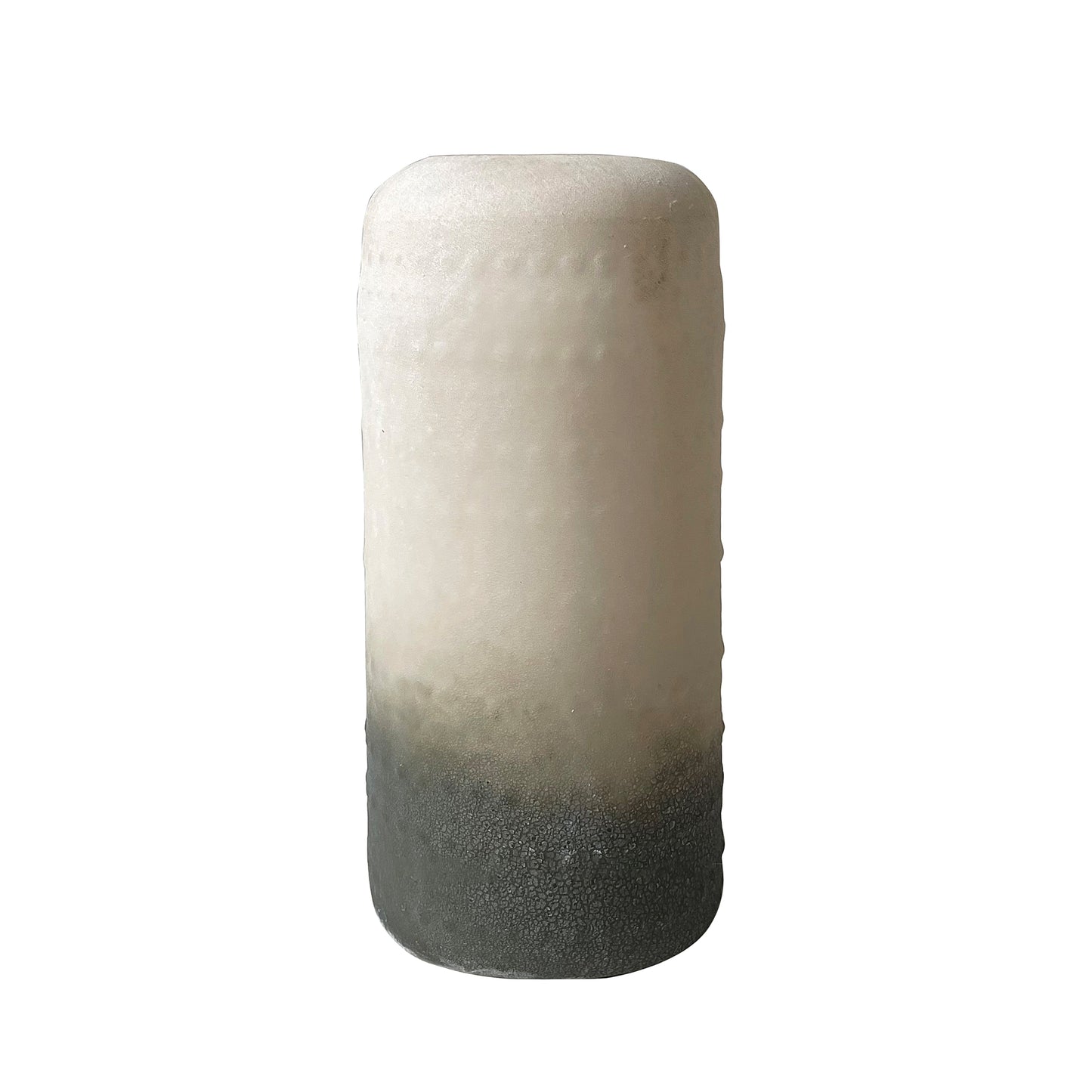 Glass 11" Textured 2-tone Vase,