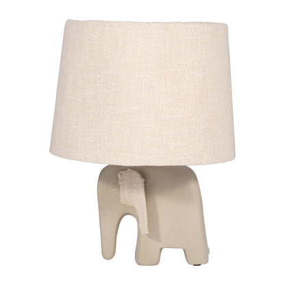 18" Ecomix Elephant Lamp, Beige