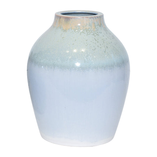Clay, 11" Reactive Vase, Blue/green