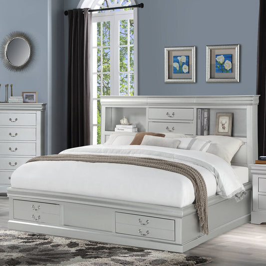 Louis Philippe Iii Ek Bed W/Storage