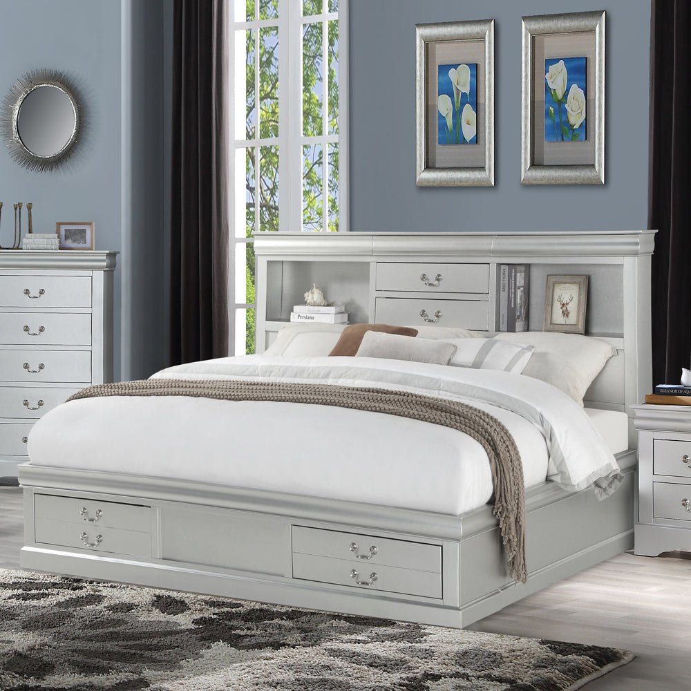 Louis Philippe Iii Queen Bed W/Storage