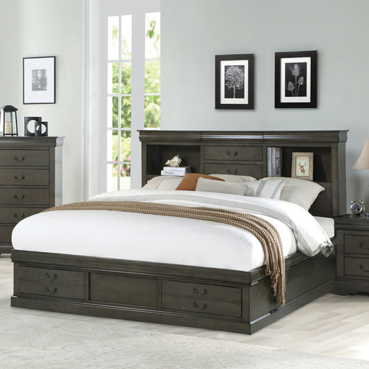 Louis Philippe Iii Queen Bed W/Storage