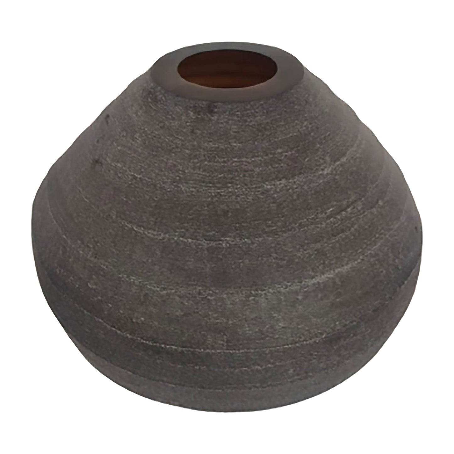 Glass, 10" Rotund Vase, Smokey Brown