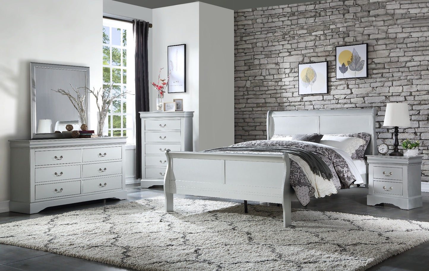 Louis Philippe Twin Bed