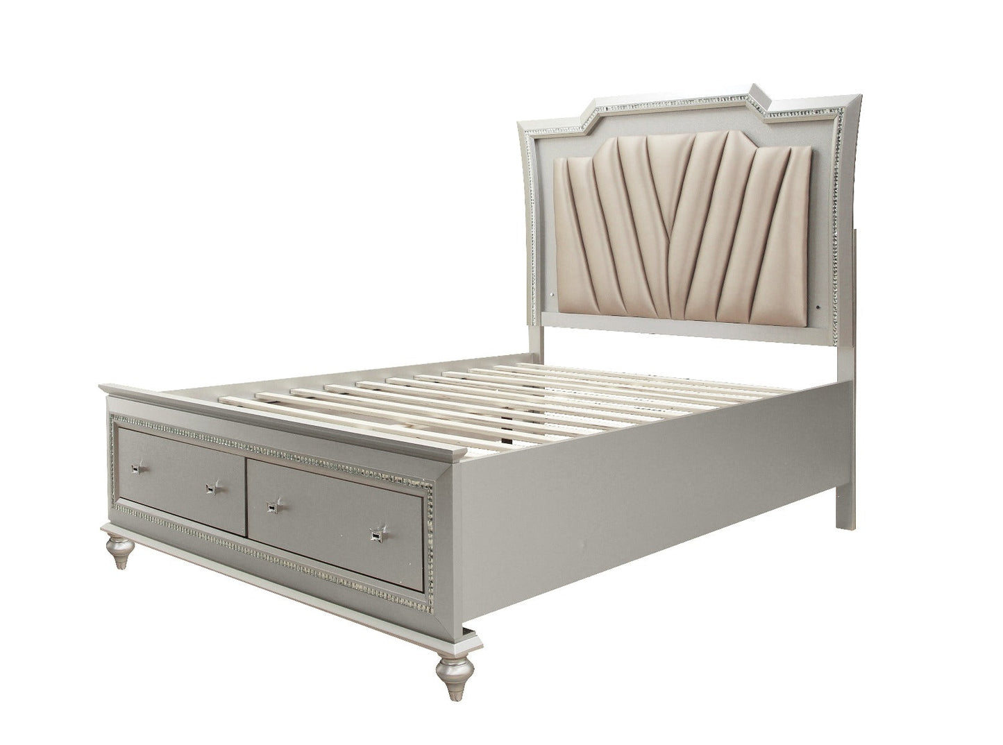 Kaitlyn Ck Bed W/Led & Storage