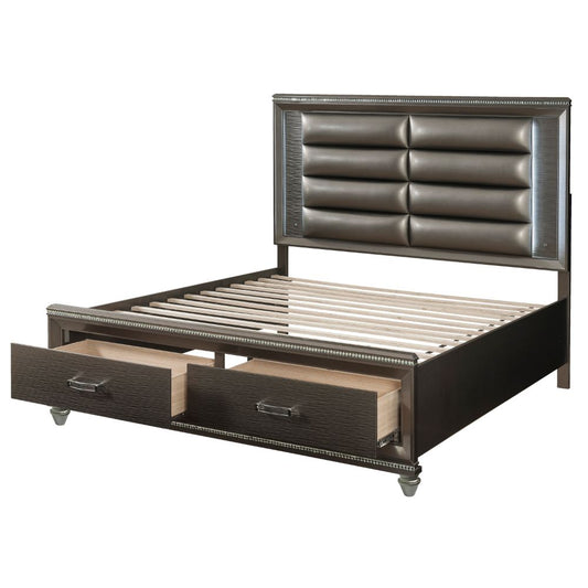 Sadie Ek Bed W/Led & Storage