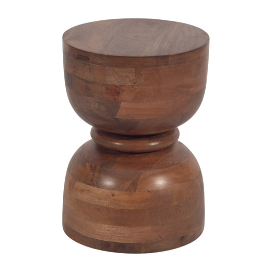 18" Polished Mango Wood Accent Table