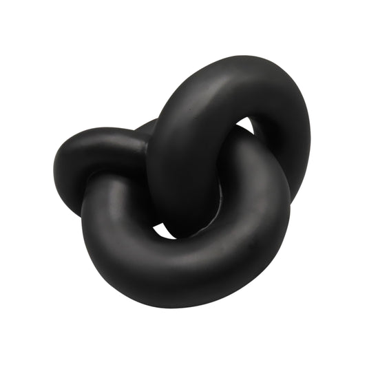 9" Resin Knot Decor, Black