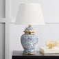 Ceramic 19" Chinoiserie Table Lamp, Blue/gold
