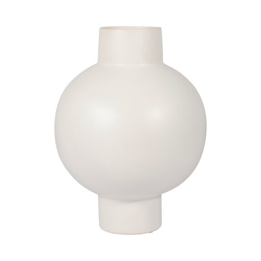 Cer, 15"h Bubble Vase, Creme