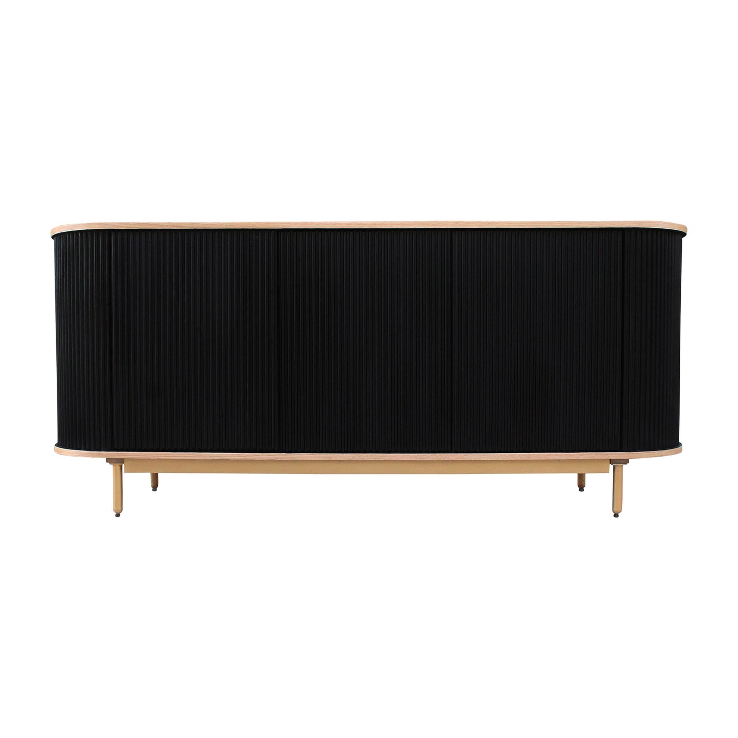 Wood, 70"l Ridges Sideboard, Black