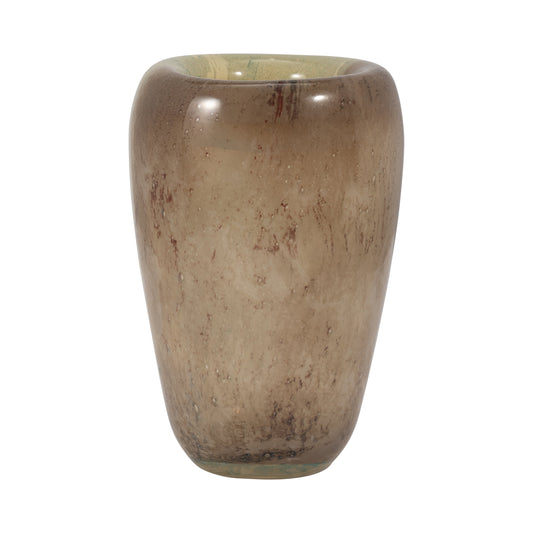 Glass, 11" 2-tone Vase, Nude