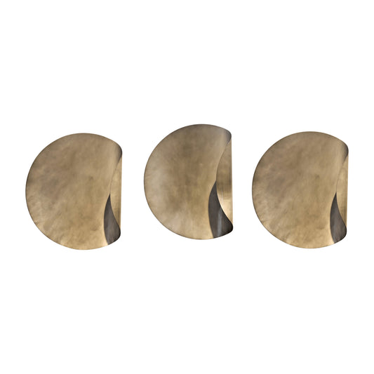 Metal,16/20/24",flapped Circle Wall Art,aged Ivory