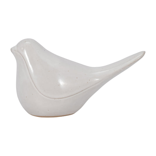 Cer, 7" Sitting Bird, Ivory