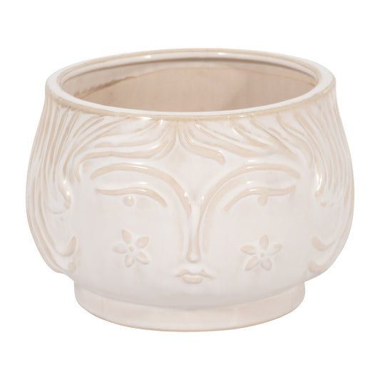 7" Grandma Planter, White