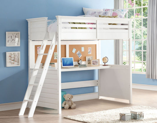 Lacey Twin Loft Bed W/Desk