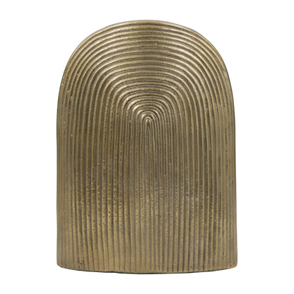 Metal, 14" Arch Vase, Champagne