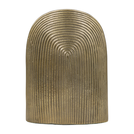 Metal, 14" Arch Vase, Champagne