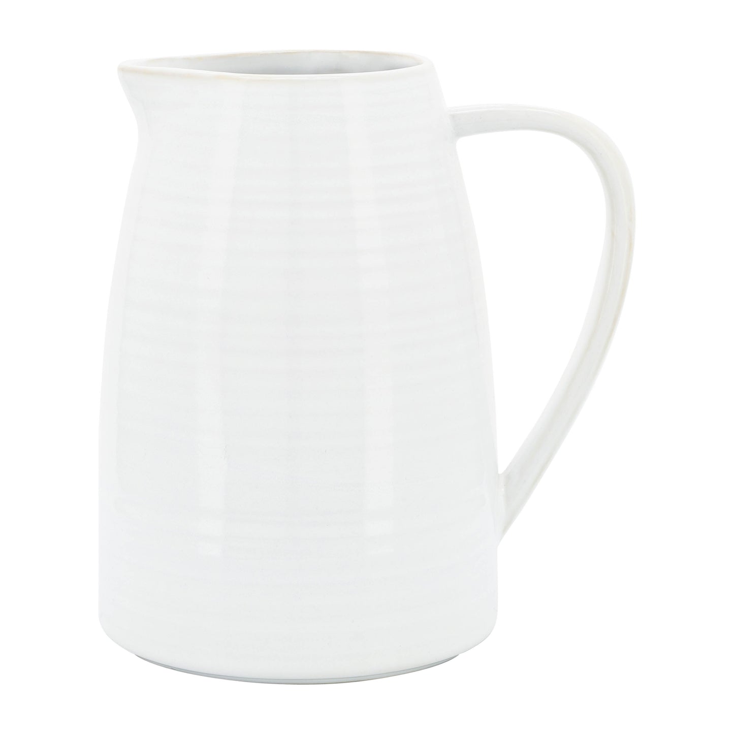 Cer, 8"h Pitcher, White