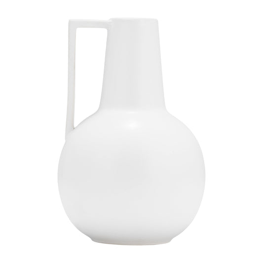 Cer, 9",vase,white