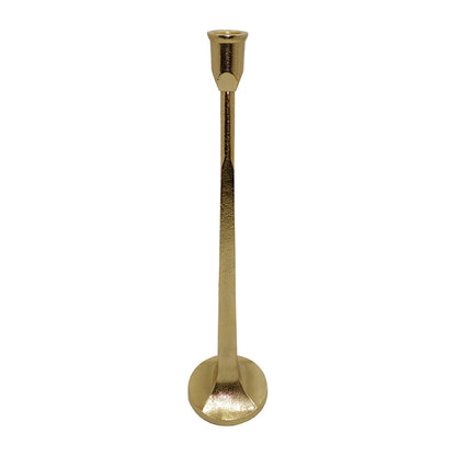 Metal, 16" Squared Off Taper Candleholder, Gold