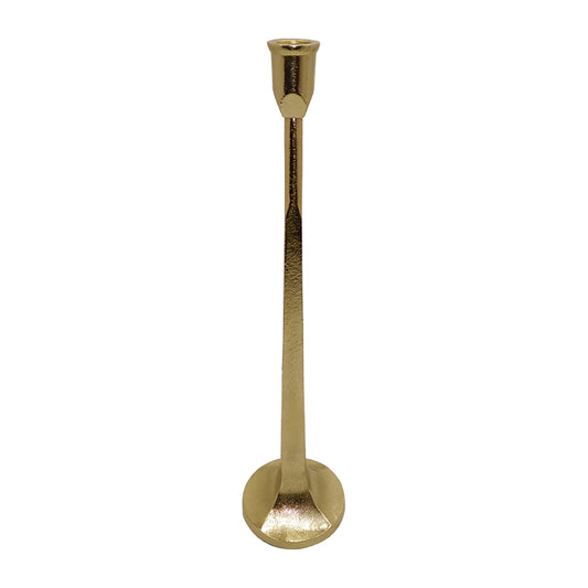 Metal, 16" Squared Off Taper Candleholder, Gold