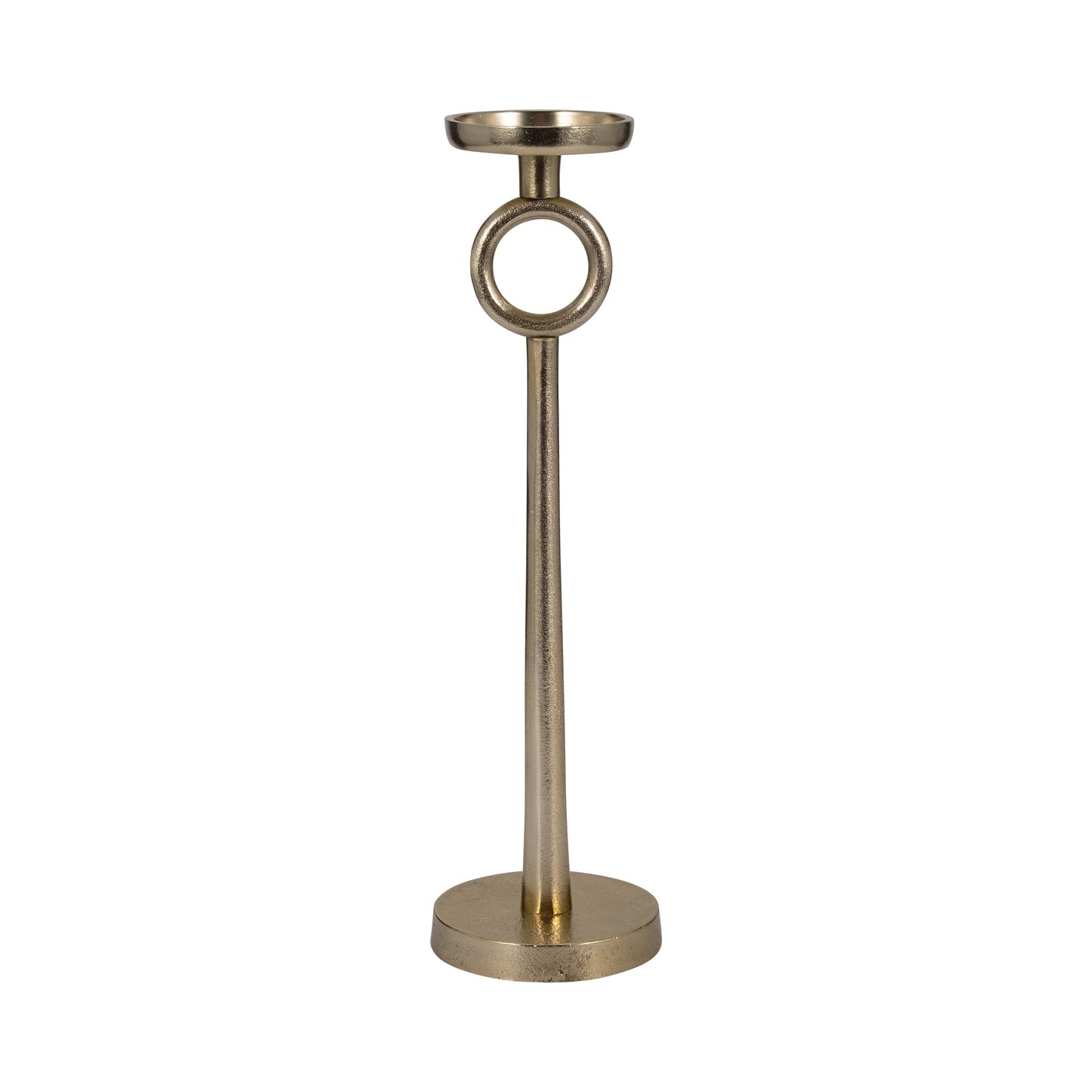 13"h Metal Candle Holder, Gold