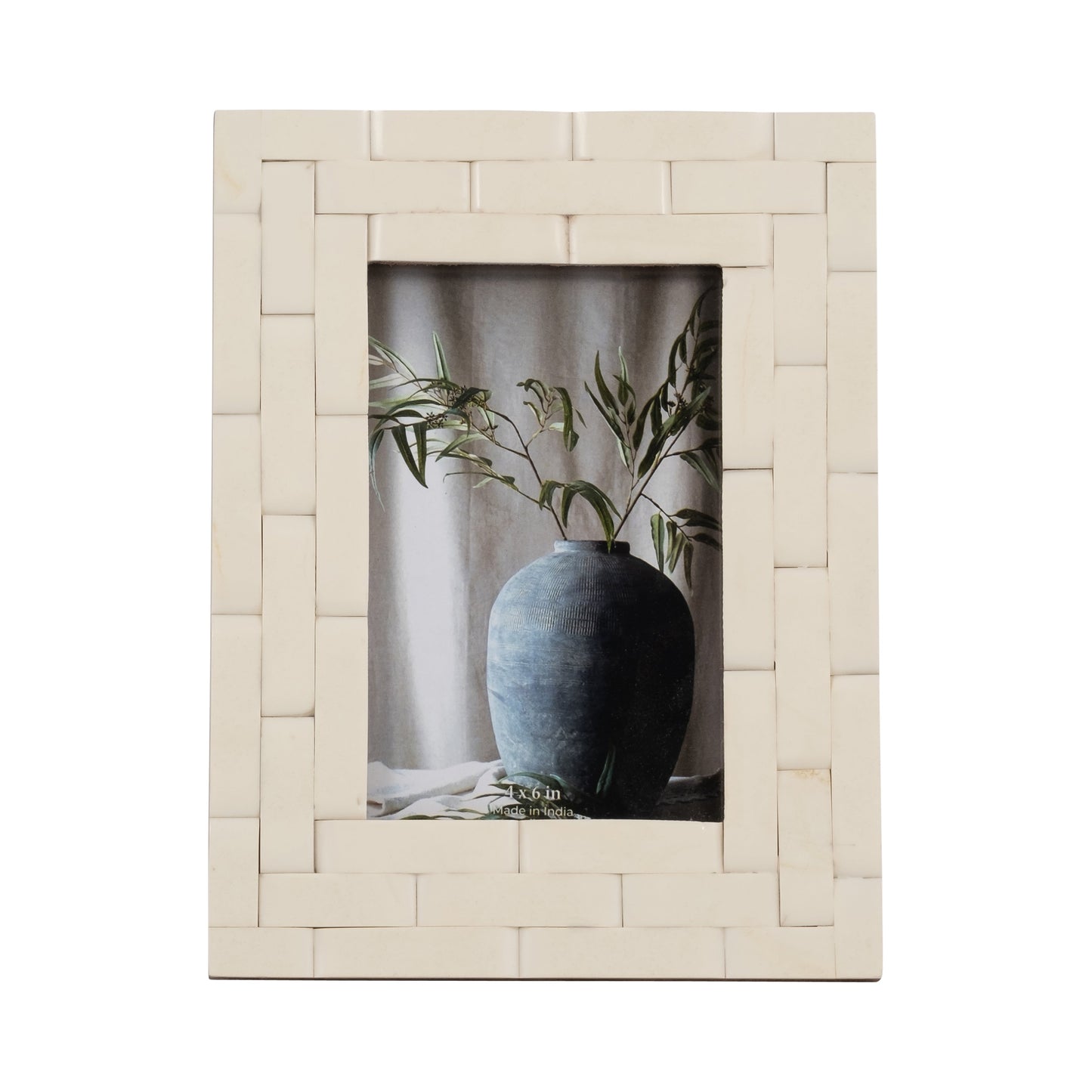 Resin, 4x6 Chain Photo Frame, Ivory