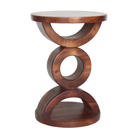 Wood, 18" Ring Accent Table, Walnut