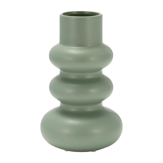 Dol, 10"h Stacked Spheres,dark Sage
