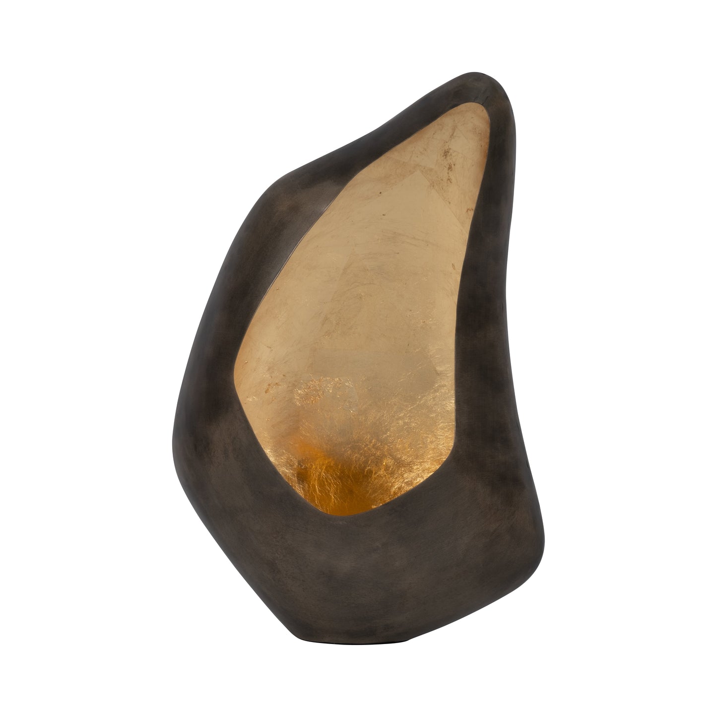 Metal, 15" Leaf Floor Votive Holder, Gold