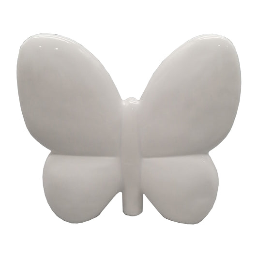 Cer, 8" Balloon Butterfly, White