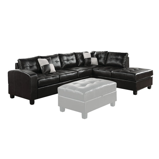 Kiva Reversible  Sectional Sofa W/2 Pillows