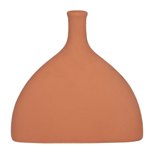 Cer, 7" Half Dome Vase, Terracotta