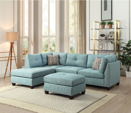 Laurissa Sectional Sofa & Ottoman W/2 Pillows