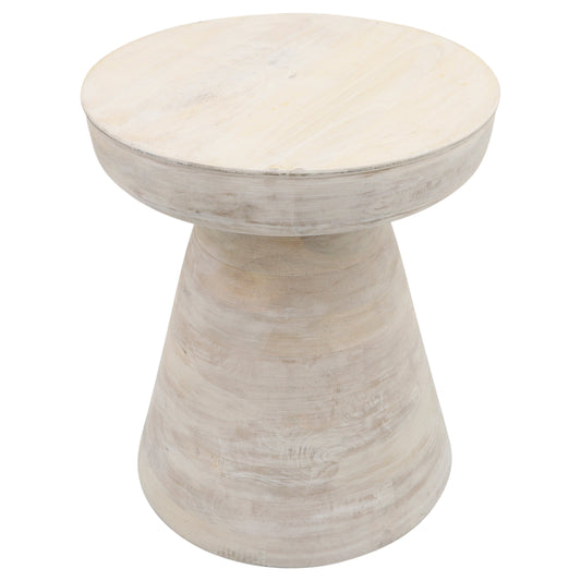 Wood, 19" Side Table, White