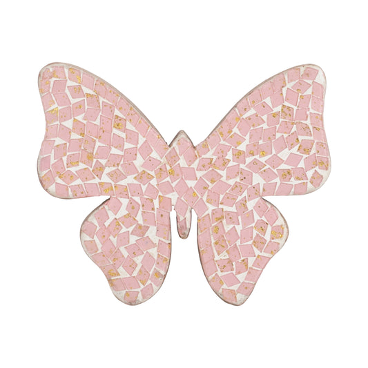 6" Mosaic Butterfly, Blush