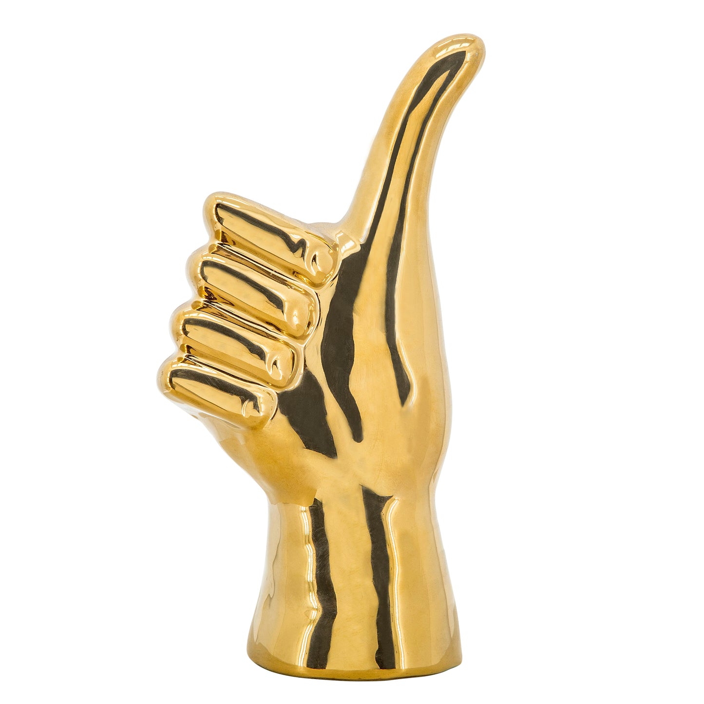 9"h Thumbs Up Table Deco, Gold