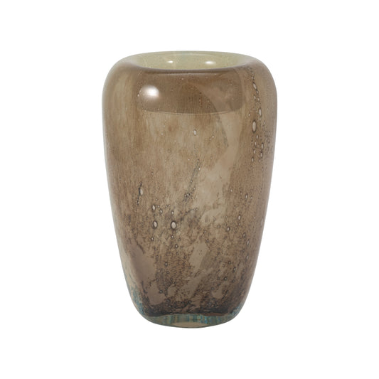 Glass, 8" 2-tone Vase, Nude