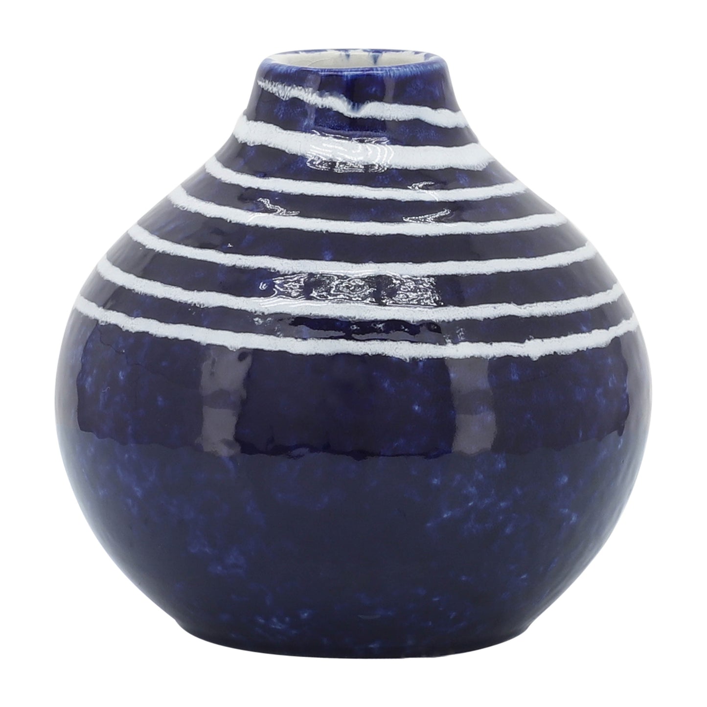 Cer, 5"h Primeval Vase, Blue