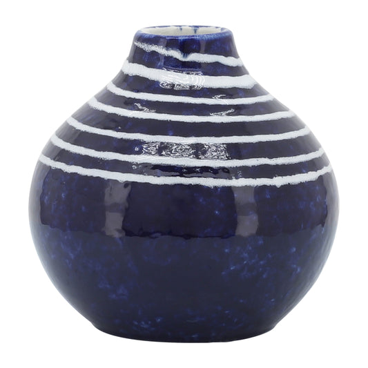 Cer, 5"h Primeval Vase, Blue