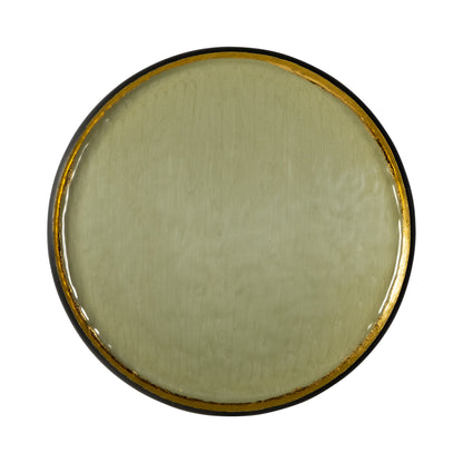 Iron,20",circle Wall Deco,green