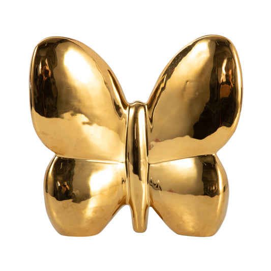 Cer, 8" Balloon Butterfly, Gold