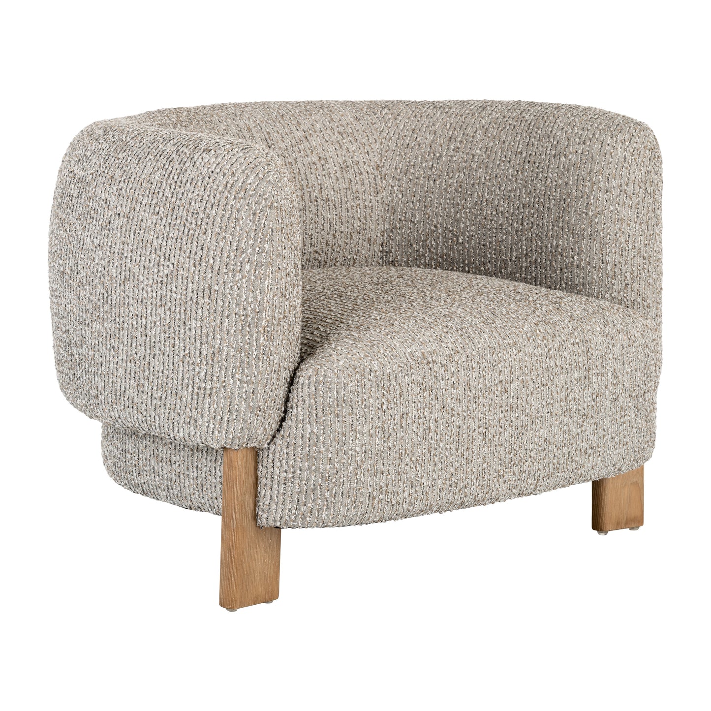 Round-back Accent Chair, Gray