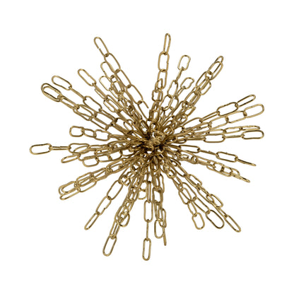 Metal, 9" Chain Orb, Gold