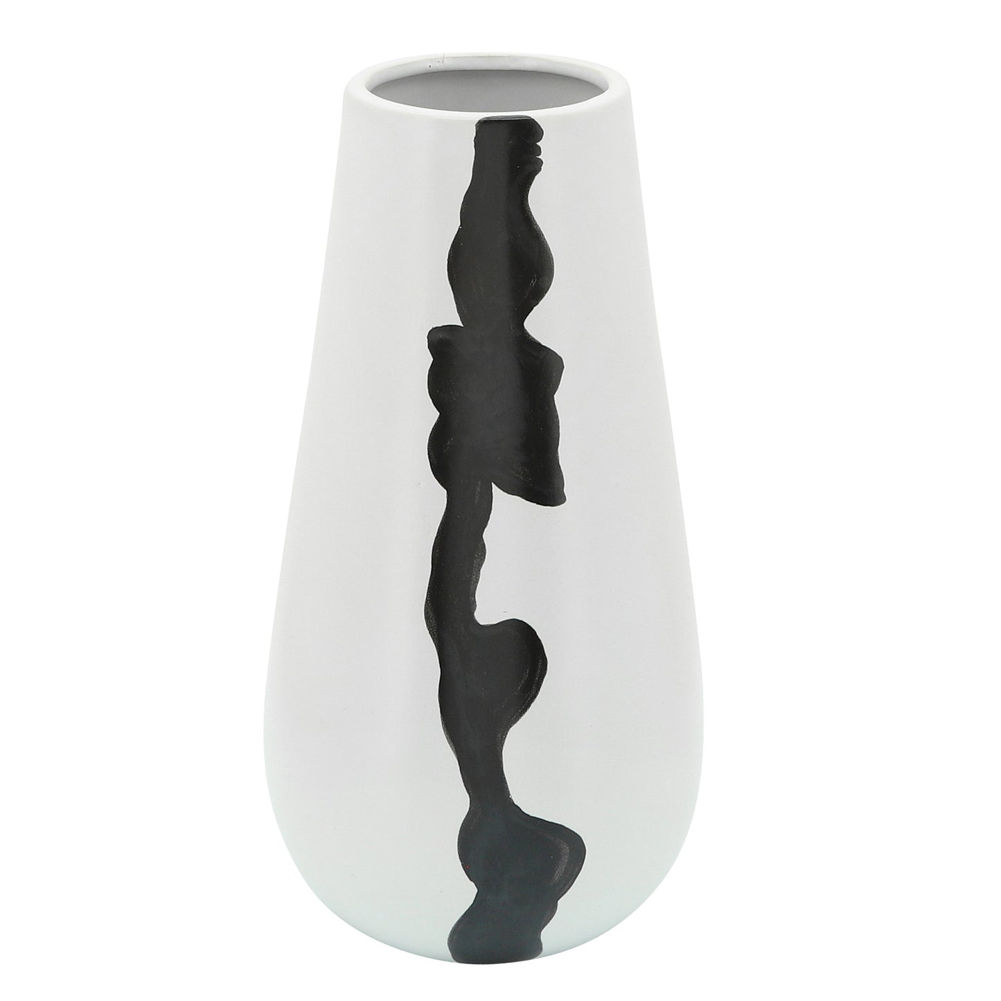 Cer, 12"h Modern Vase, White
